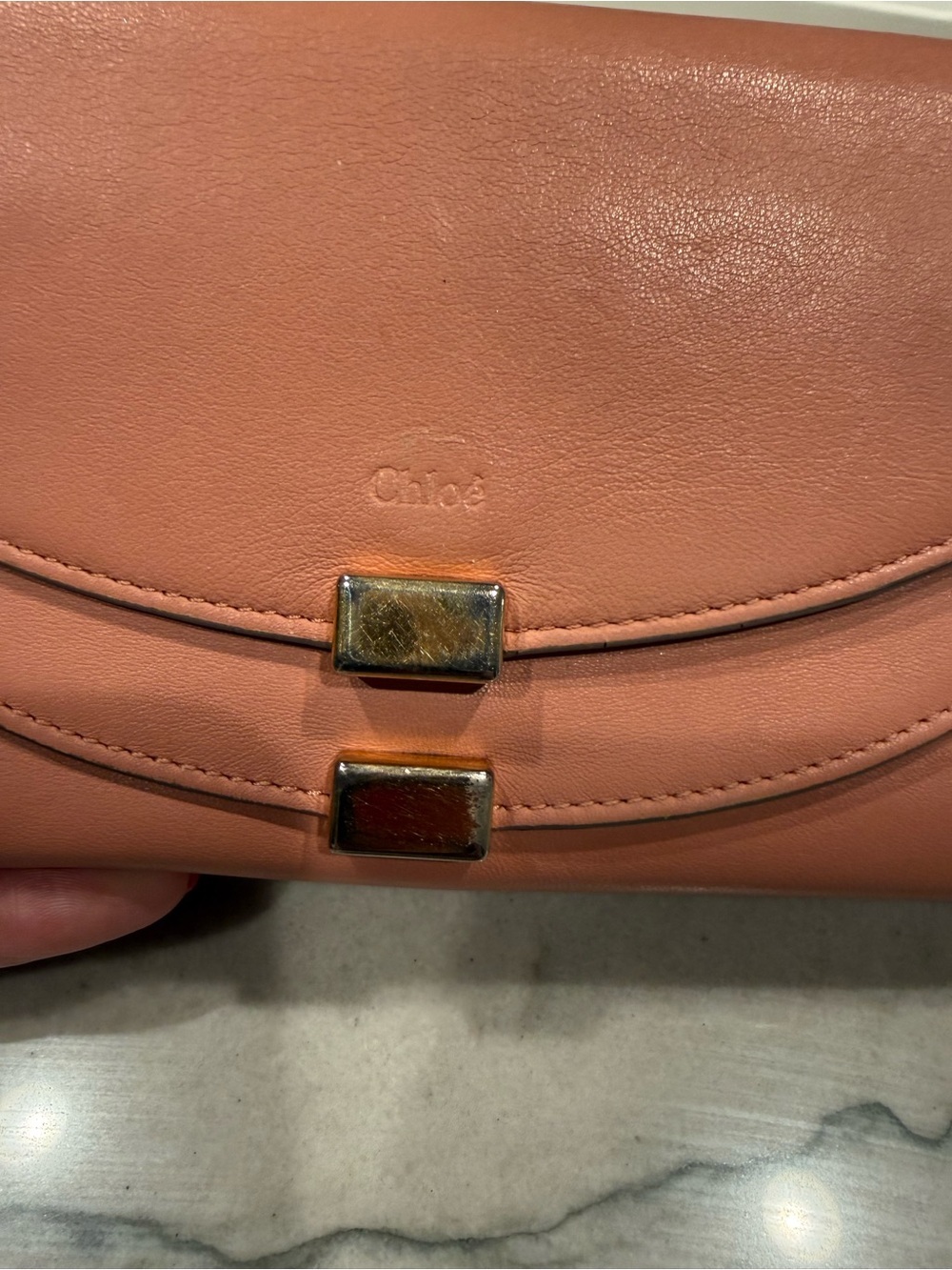 Chloé Georgia Pink Long Wallet Double Flap Gold Hardware Full Set Authentic 2013 - Picture 7 of 16